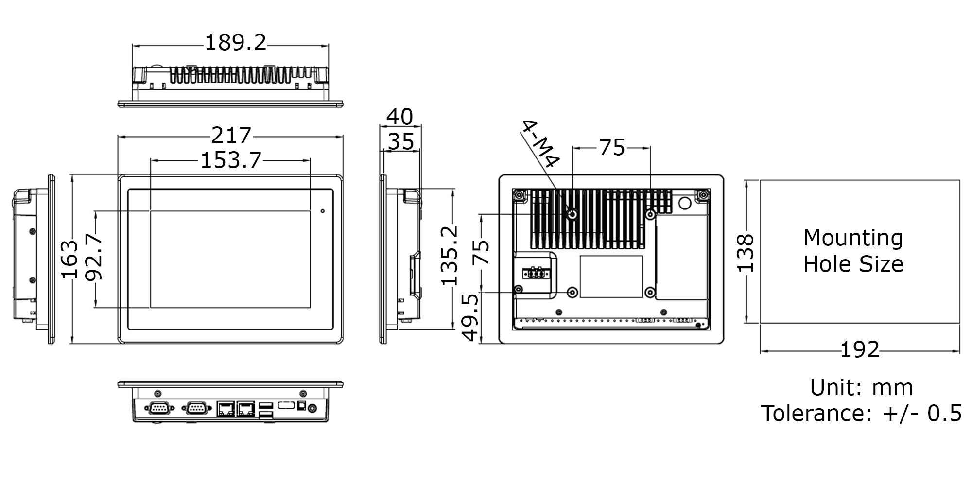 TSP-2945-07 Technical Drawing