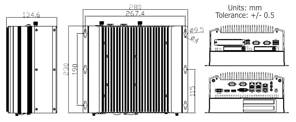 Embedded PC TB-5545-PCI Drawing