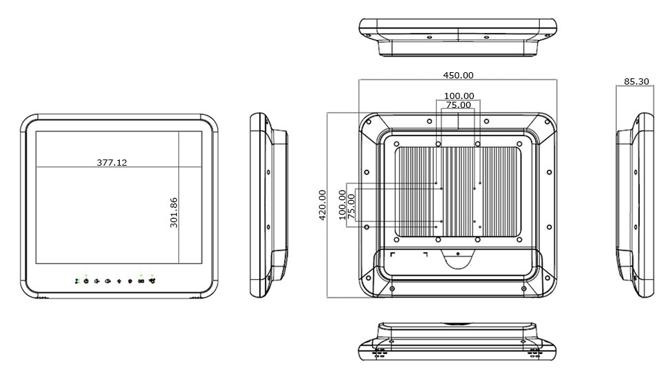 medical computer tm-5010-19 technical drawing