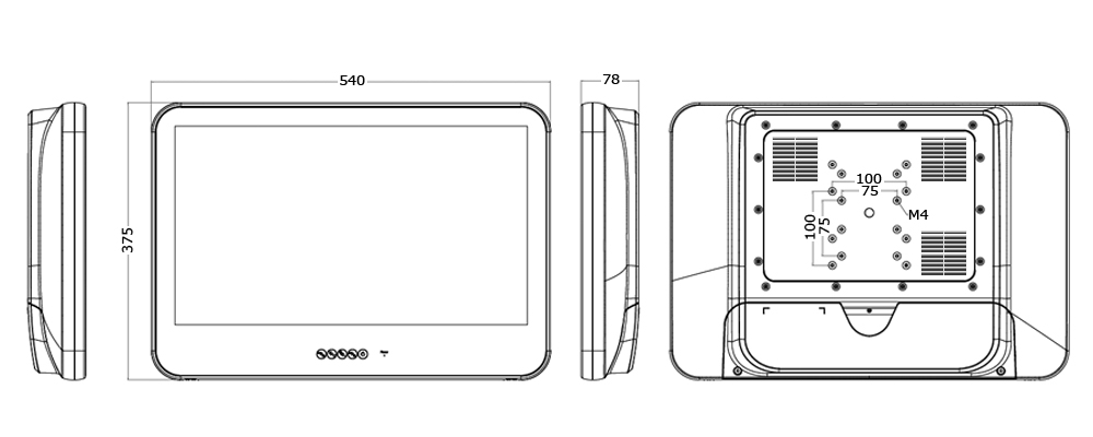 22" Medical Monitor Tech Draw
