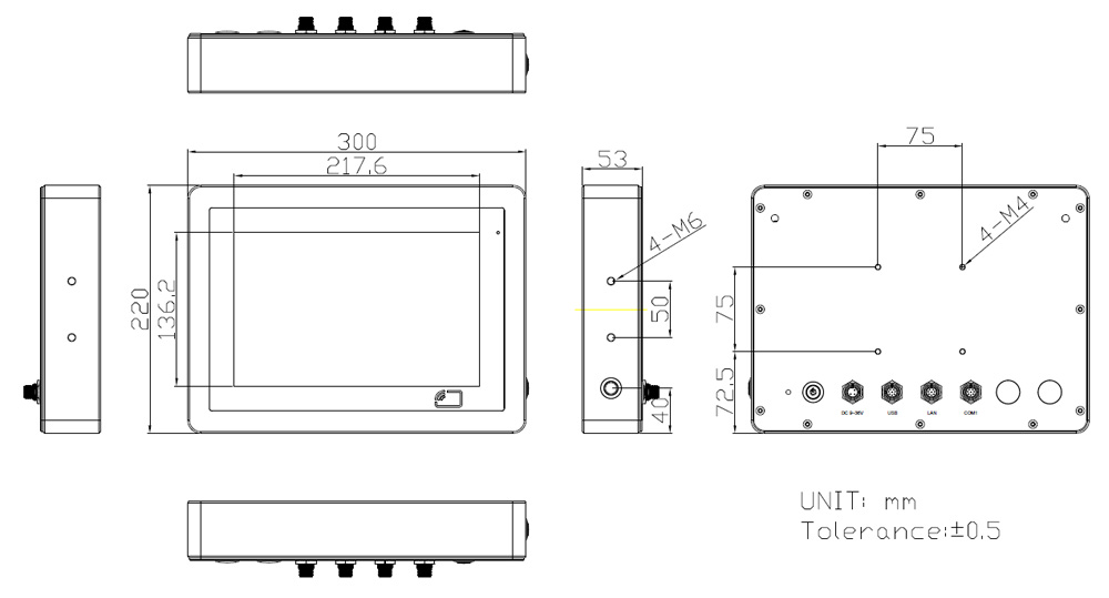 10 inch IP66 waterproof computer