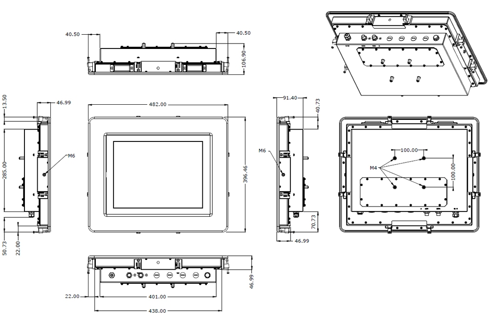TSX-5010-15 with Panel Mount Bezel