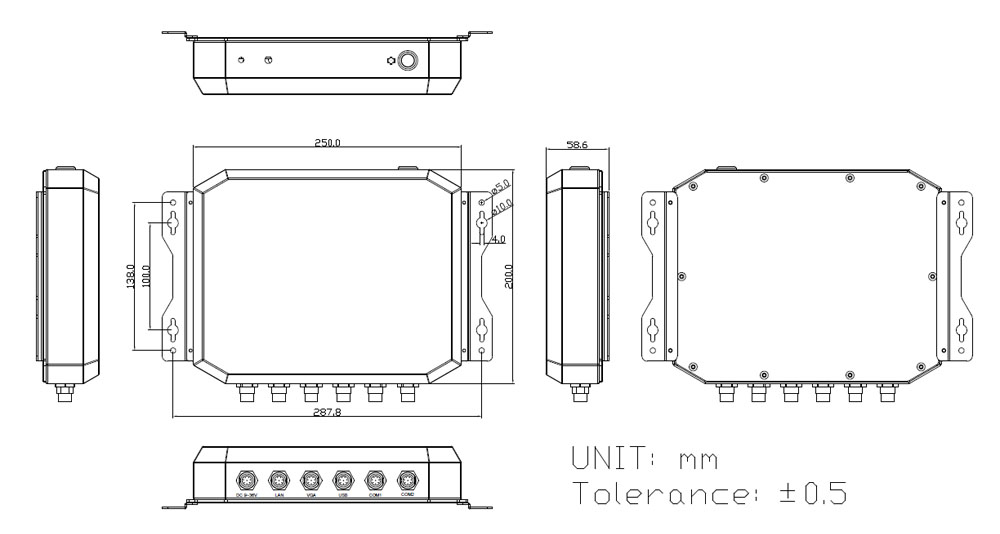 TWB-2945 Waterproof Box PC drawing