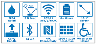 Eigenschaften des Teguar TMT-4395-10 Gesundheitstabletts