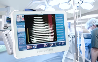 Medical PC panel being used in an operating room