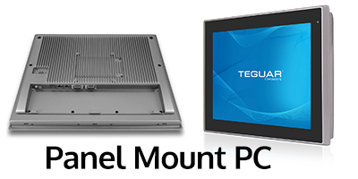 Vorder- und Rückansicht des Teguar Panel Mount PC