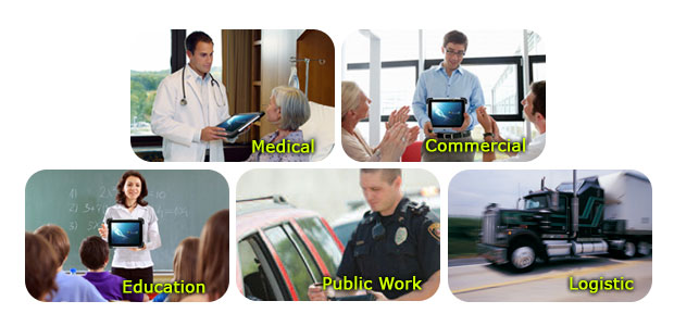 Various rugged tablet applications
