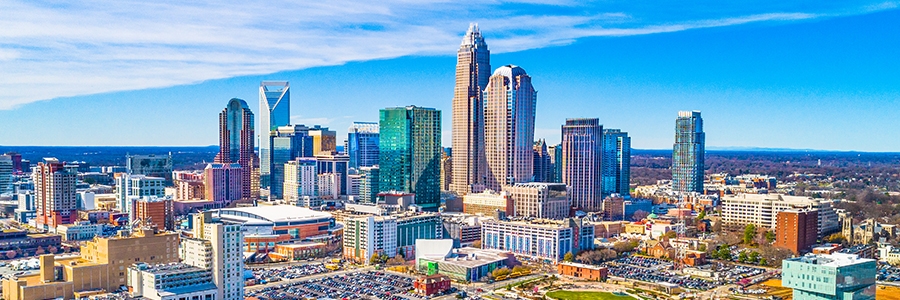 Skyline von Charlotte, NC