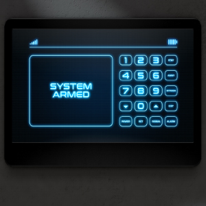 Industrial panel PC being used as a digital security panel