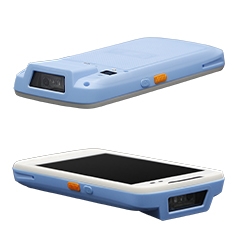 Zwei robuste, mit Barcode-Scannern ausgestattete Handheld-Geräte