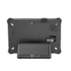 Back view of dock with a tablet currently docked