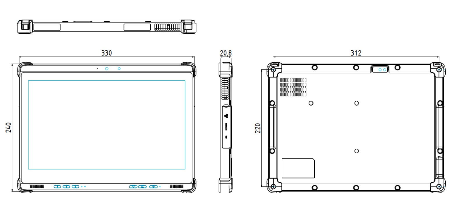 TMT-5957-13 tech drawing dimensions