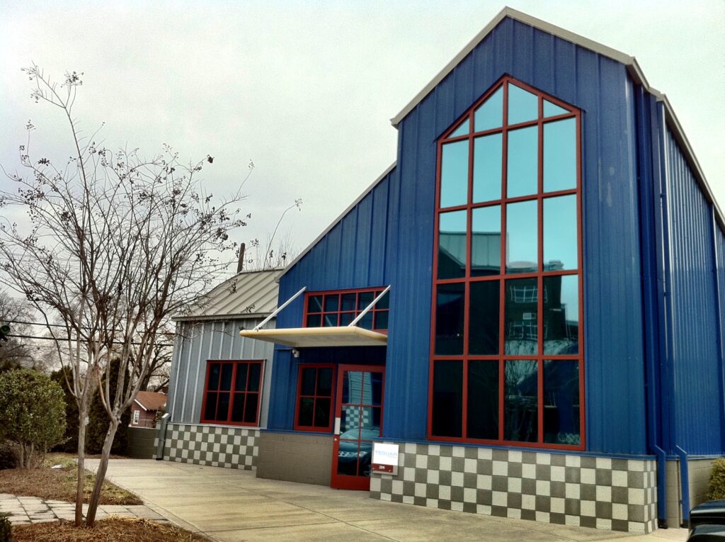 Teguar's first office building in the South End district of Charlotte NC