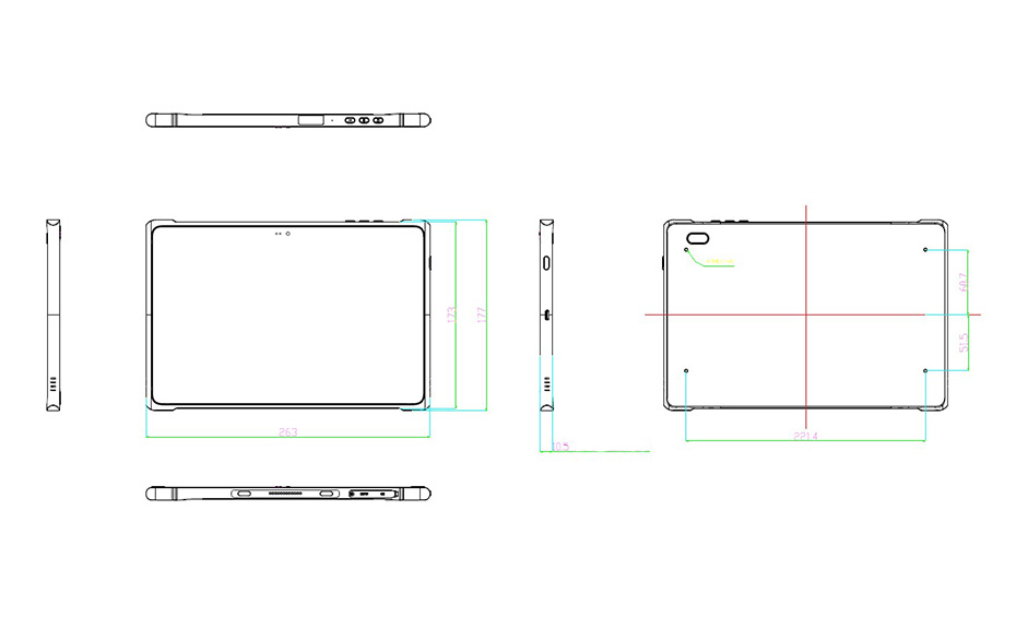 TMT-A5580-10S Technical drawing