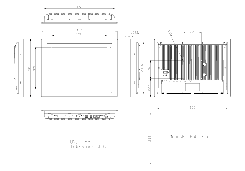 TSP-5645-15 Technical Drawing