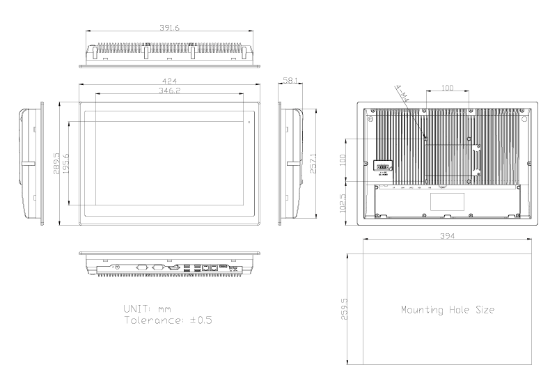 TSP-5645-16 Technical Drawing