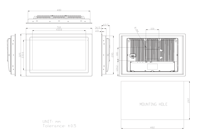 TSP-5645-18 Technical Drawing