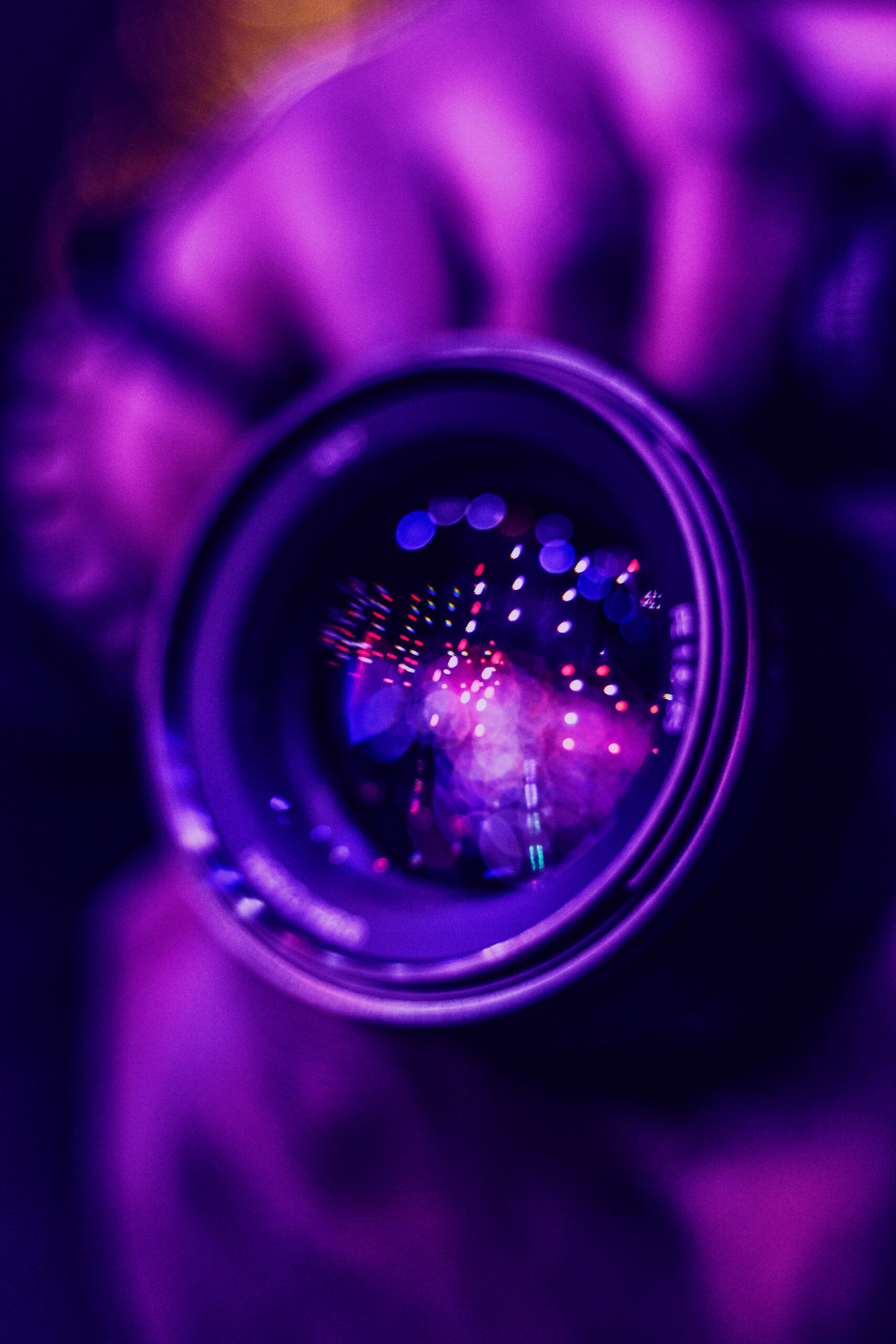 Nahaufnahme des Kameraobjektivs