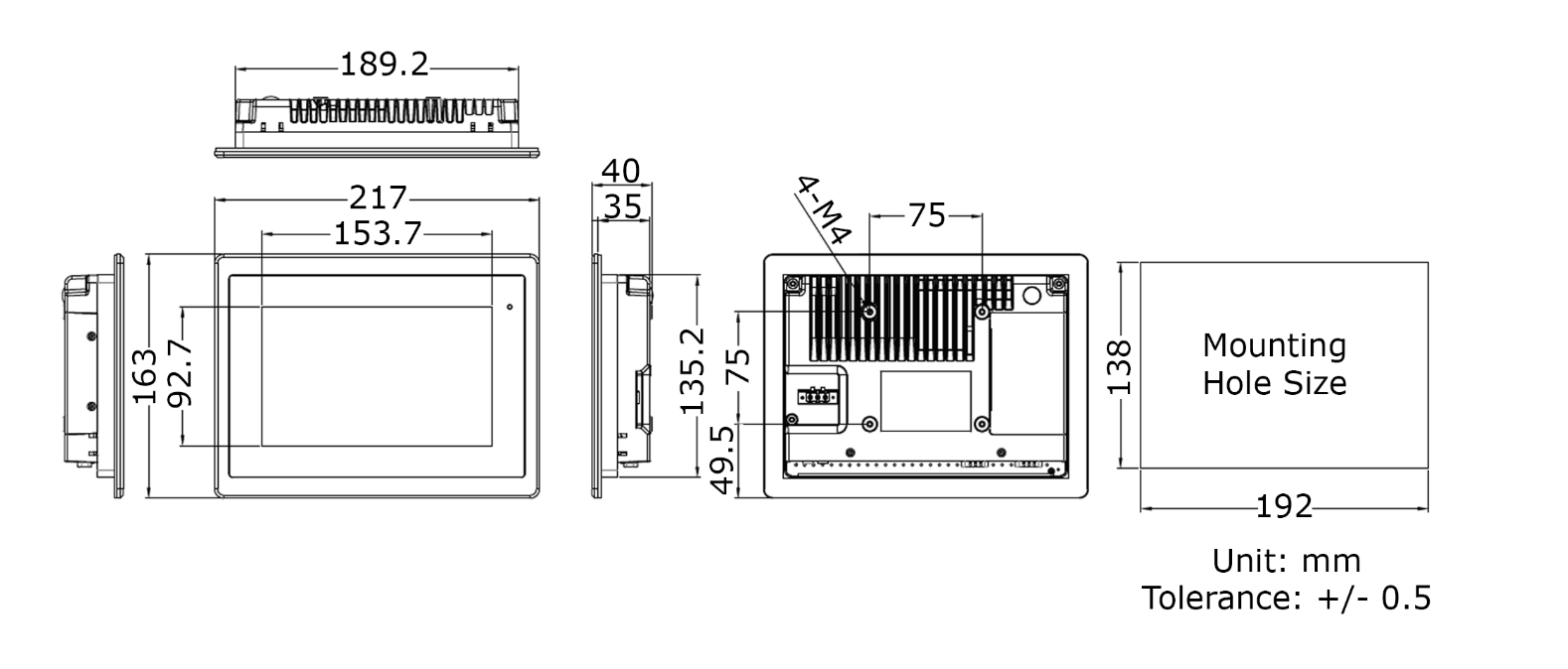 TSP-4845-07 Technical Drawing