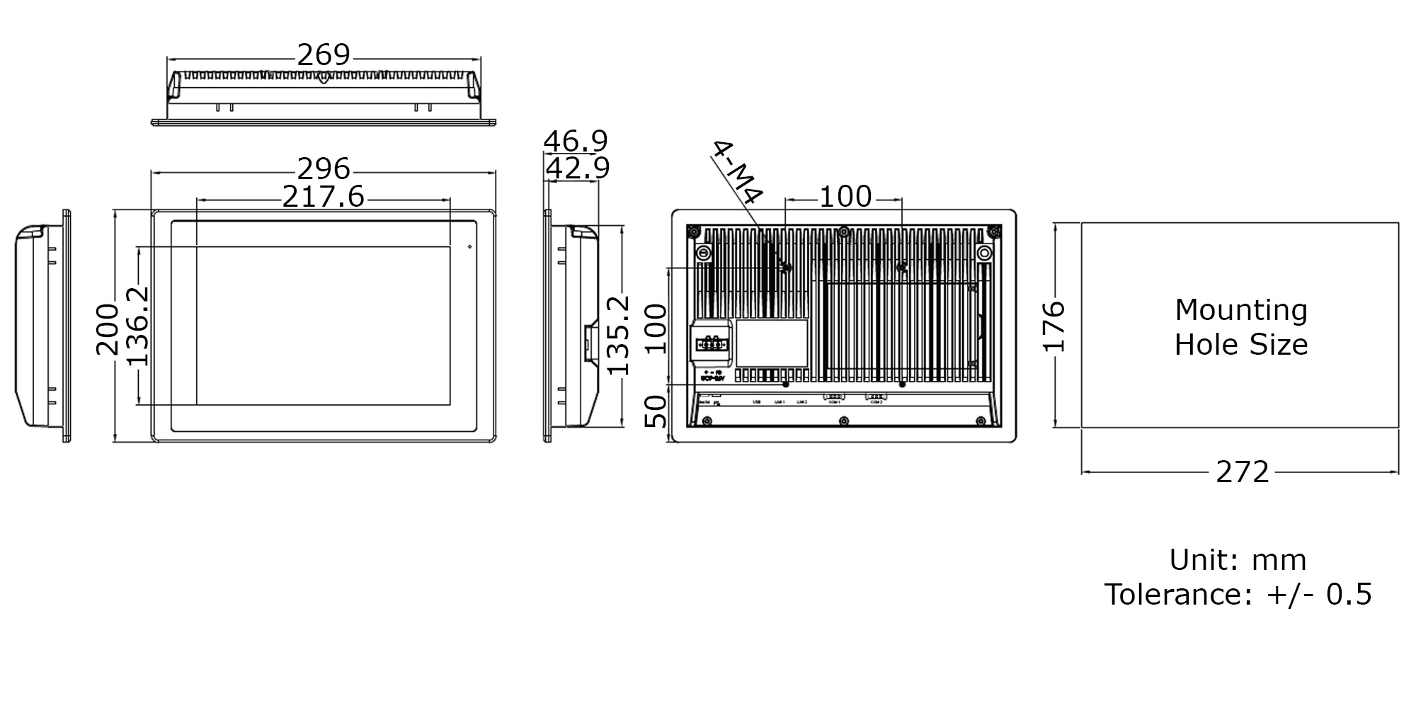 TSP-4845-10 Technical Drawing