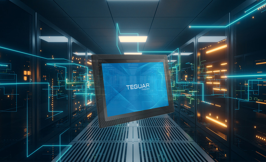 Futuristische Bildgebung mit einem Panel-PC-Computer