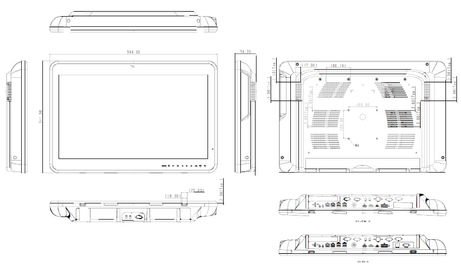 Technical drawing of TM-7110-24F