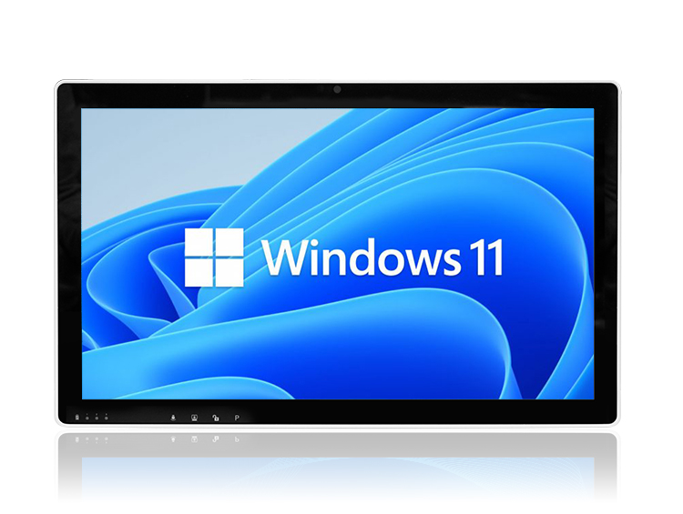 A battery powered medical computer TME-5940 with a Windows 11 screensaver