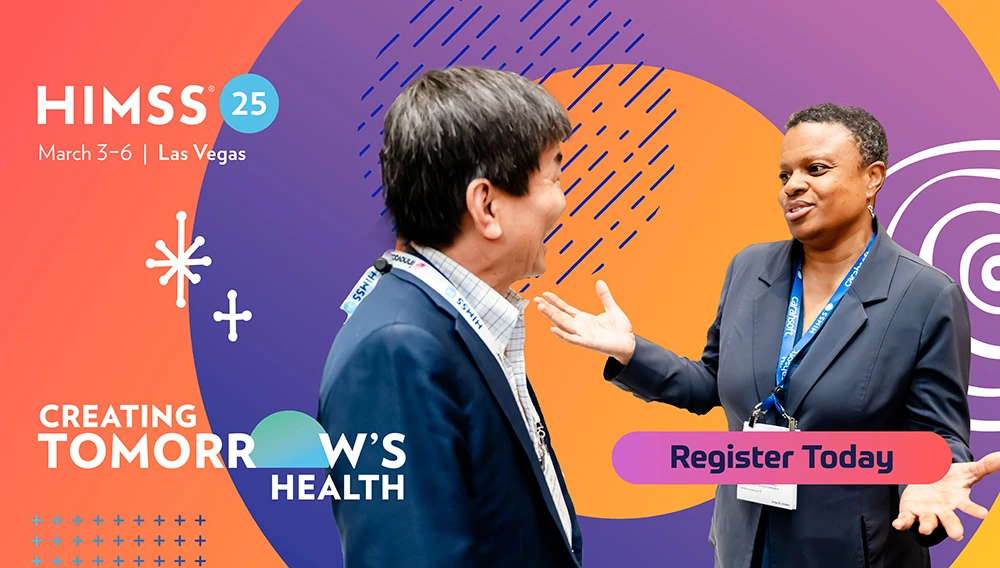 HIMSS25 3.-6. März, Las Vegas. Schaffen Sie die Gesundheit von morgen. Registrieren Sie sich heute.  