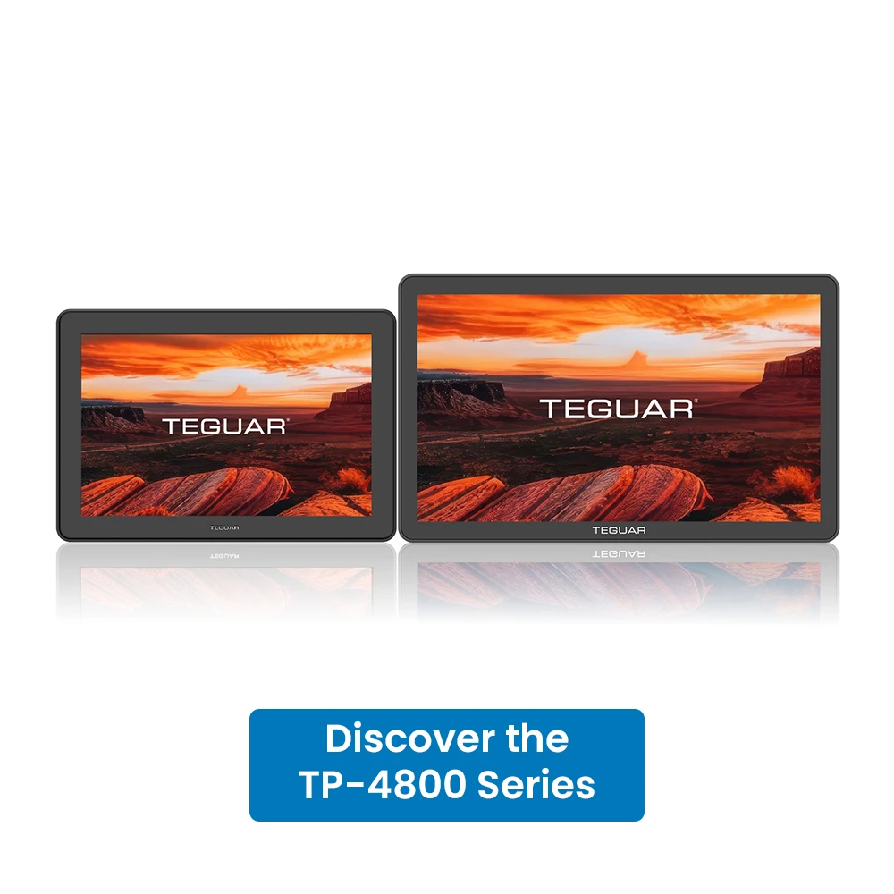 Eine Schaltfläche mit der Aufschrift Entdecken Sie die TP-4800-Serie