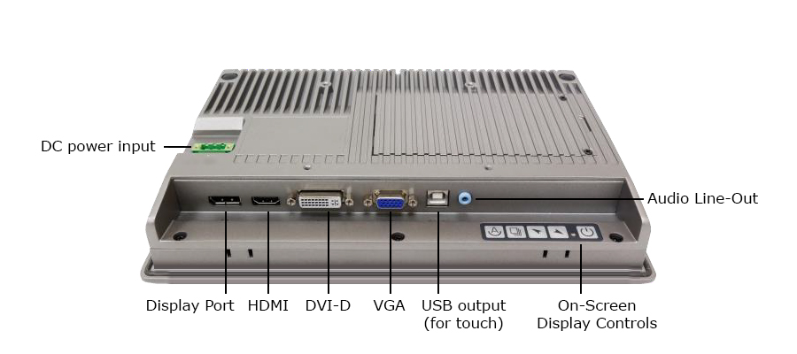 Back panel of TD-45-10 including inputs and outputs
