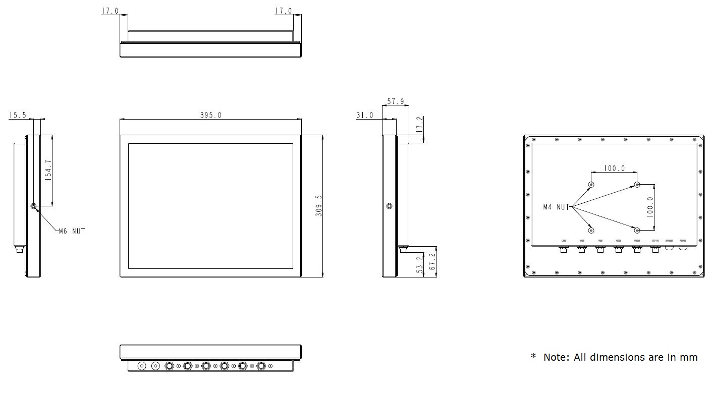 Stainless Steel Computer Technical Drawing TS-4010-15