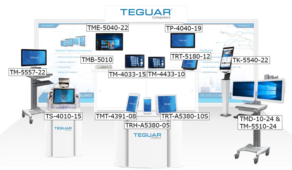 Planned lineup of Teguar devices for HIMSS 2020