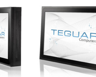 Two Teguar TP-3010-AIO computers from the all-in-one industrial series