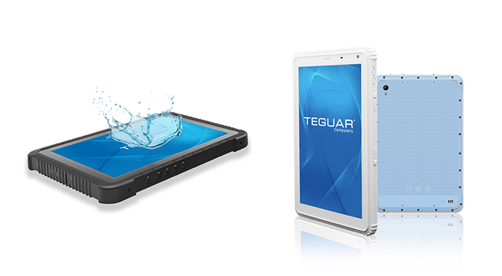 Teguar TRT-A5380 shown with white rugged housing and a waterproof screen