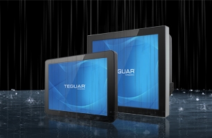 Two Teguar TWR-2920 series waterproof rugged computers in the rain