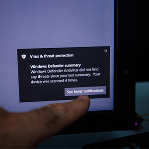 Windows virus & threat protection notification