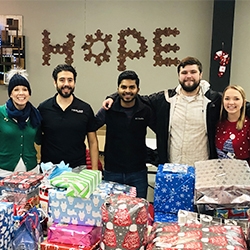 Teguar employees volunteering for the Hope Match charity in Charlotte, NC