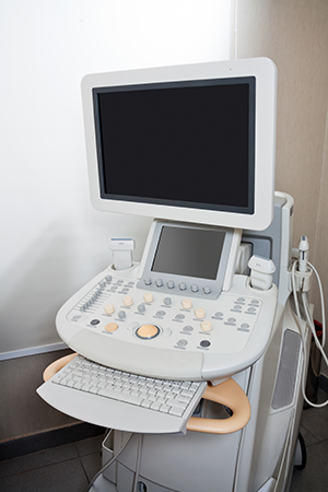 Medical cart computer used for ultrasounds