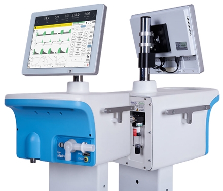 Two Teguar TM-5040-16's being used with lung ventilators