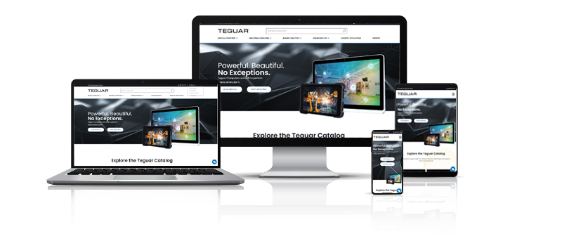 Teguar new website shown on multiple devices