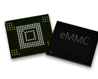 eMMC front side and backside of chip