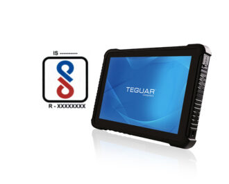 Teguar Rugged Tablet and BIS Logo