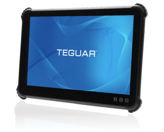 Ruggedized tablet front side view
