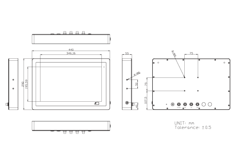 TS-5645-16 Technical Drawing