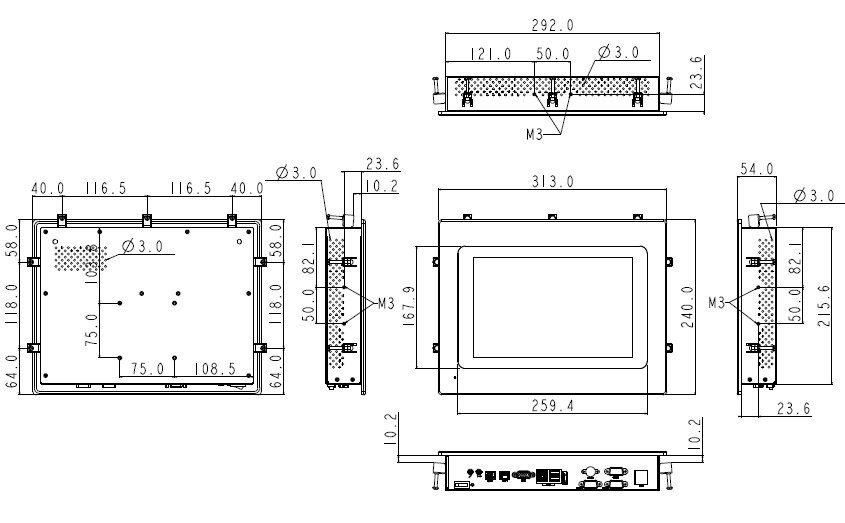 TP-4810-10P widescreen Technical Drawing