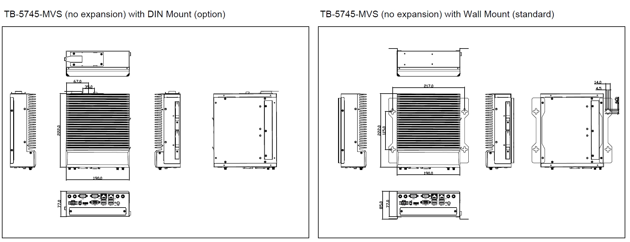 tb-5745 technical drawing no expansion