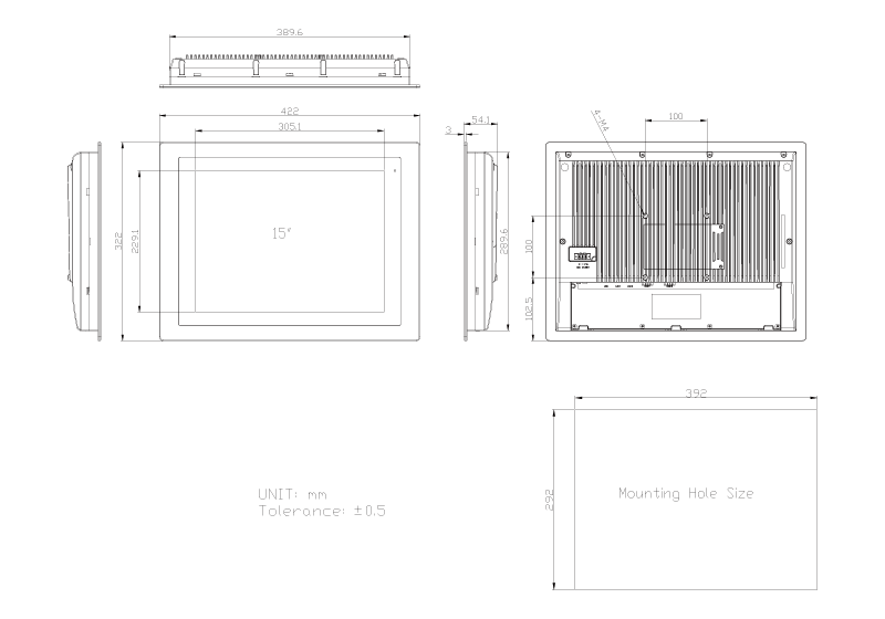 TSP-4845-15 Technical Drawing