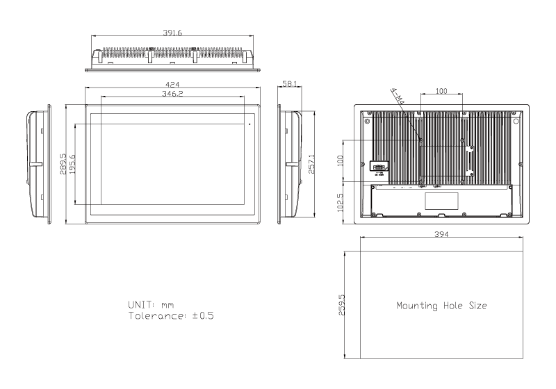 TSP-4845-16 Technical Drawing