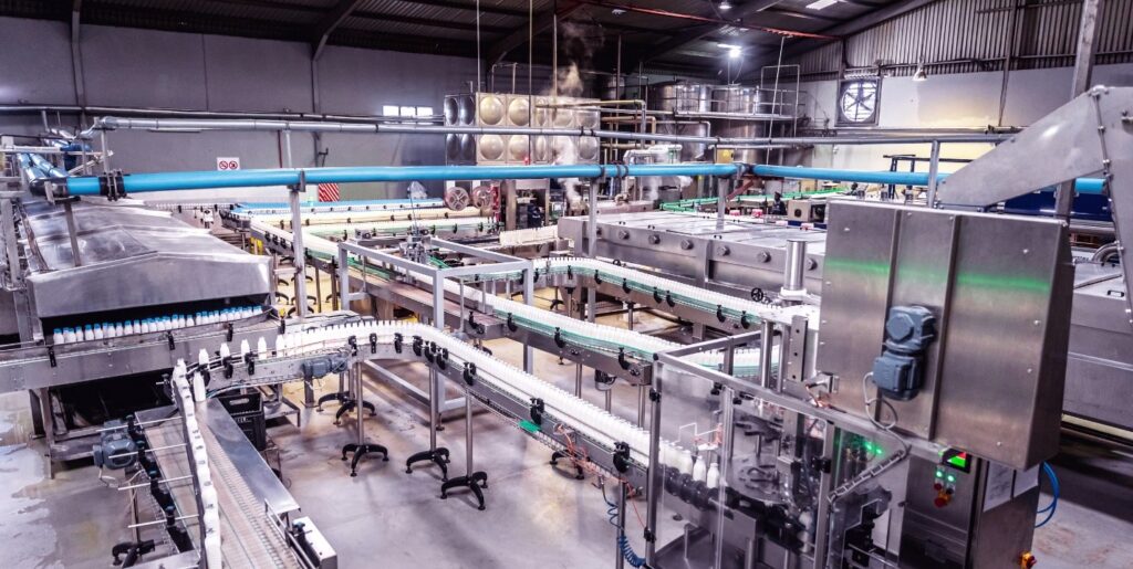 A large dairy factory operation.