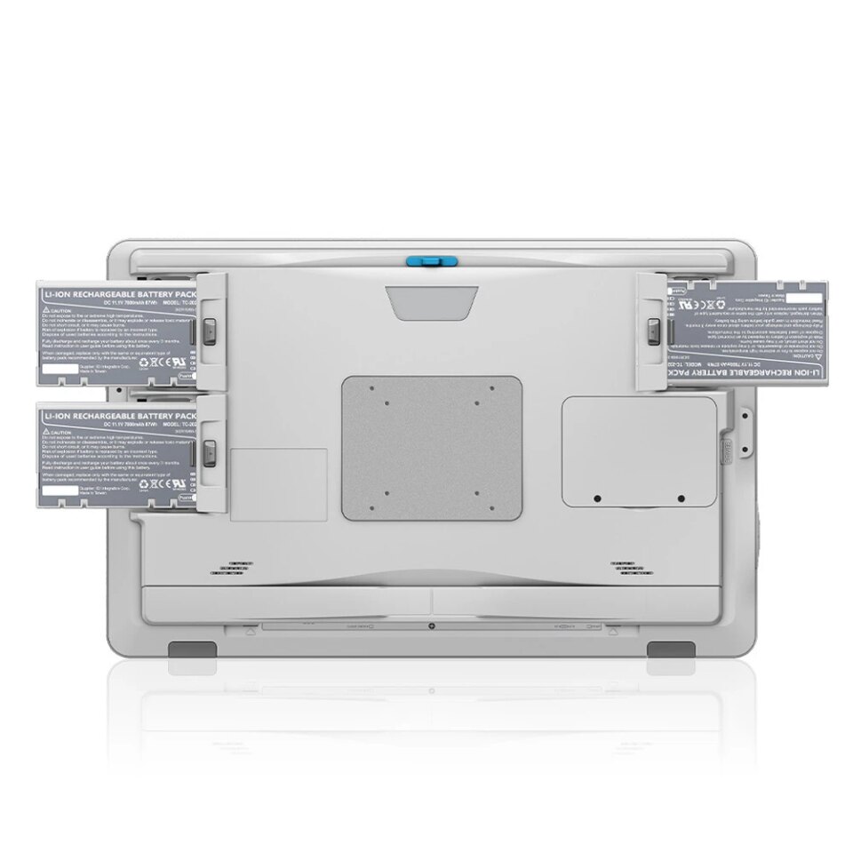 22 inch touch screen computer TME-7115-22 Back with Batteries